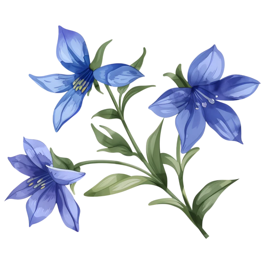 Lobelia botanical illustration