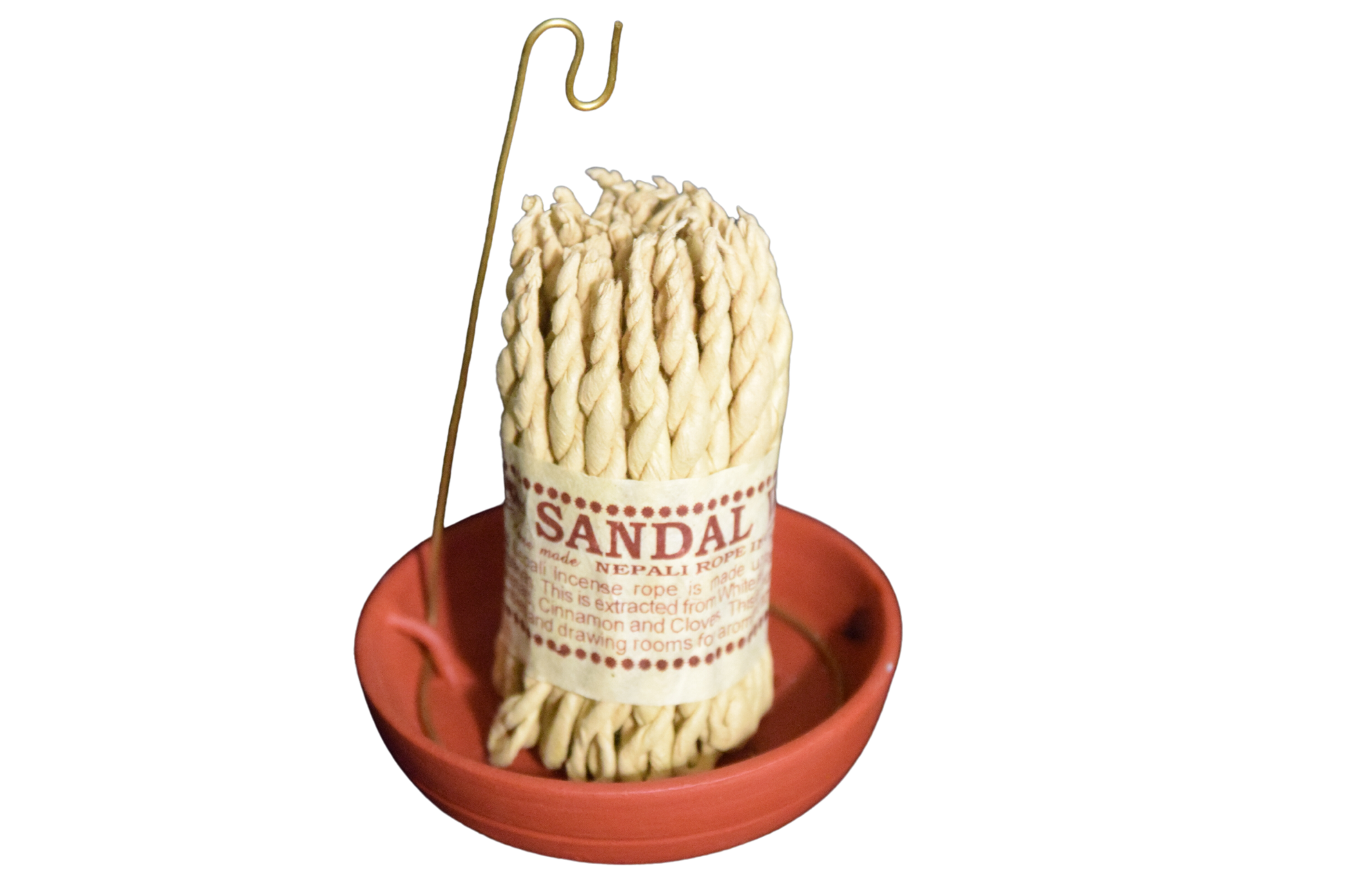 Nepali Sandalwood Rope Incense and Burner